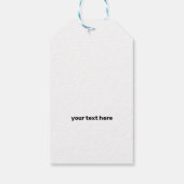 Ihr Logo hier einfach nur ein minimaler Geschenk-T Geschenkanhänger (Rückseite)