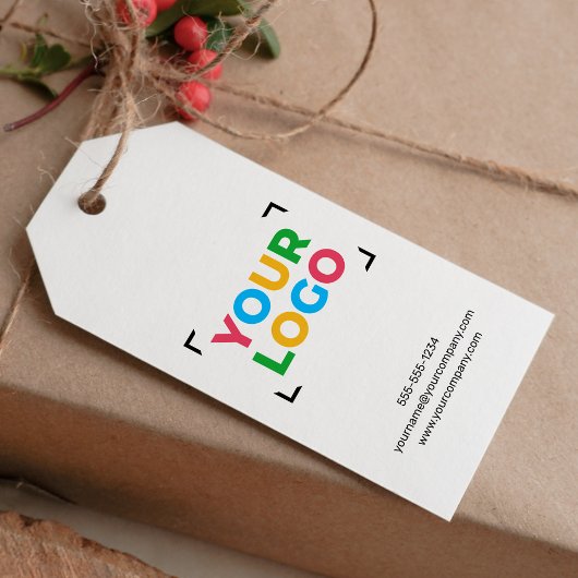 Ihr Logo hier Einfache Kontaktinformationen für kl Geschenkanhänger