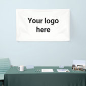 Ihr Logo hier einfache minimalklassische Banner (Messeveranstaltung)
