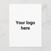Ihr Logo hier einfache minimalklassische  Postkarte (Vorderseite)