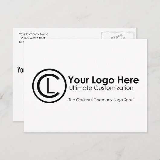 Ihr Logo hier Einfache und benutzerdefinierte Werb Postkarte (Vorne/Hinten)