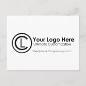Ihr Logo hier Einfache und benutzerdefinierte Werb Postkarte (Vorderseite)