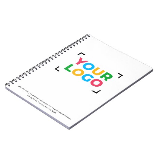 Ihr Logo hier Einfache Werbeaktion Notizblock (Linke Seite)