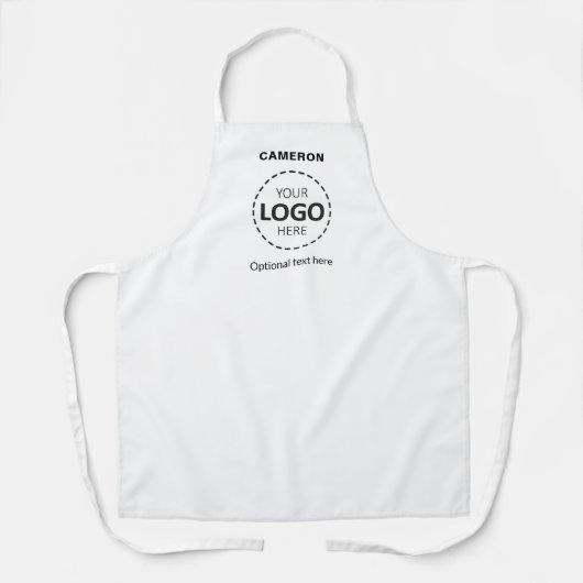 Ihr Logo hier - Einfaches, benutzerdefiniertes Wei Schürze (Vorderseite)