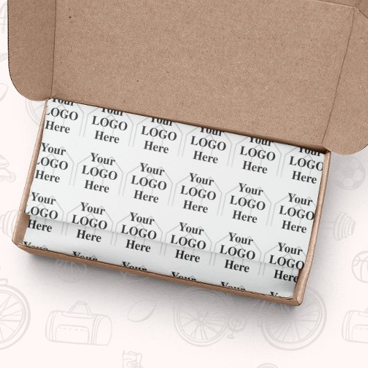 Ihr Logo hier Einfaches modernes Muster Geschenkpapier