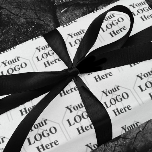 Ihr Logo hier Einfaches modernes Muster Geschenkpapier