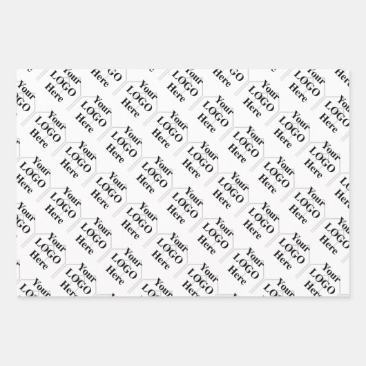 Ihr Logo hier Einfaches modernes Muster Geschenkpapier Set (Vorderseite 2)