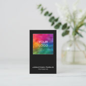 Ihr Logo hier Elegantes modernes Design Vertikal Visitenkarte (Stehend Vorderseite)