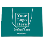 Ihr Logo hier für den Aquamarinen Gebrauch Große Geschenktüte (Vorderseite)