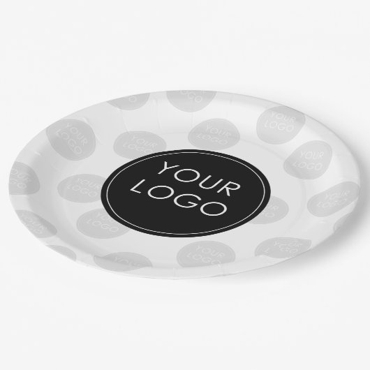 Ihr Logo hier für Unternehmen Pappteller (Schrägansicht)