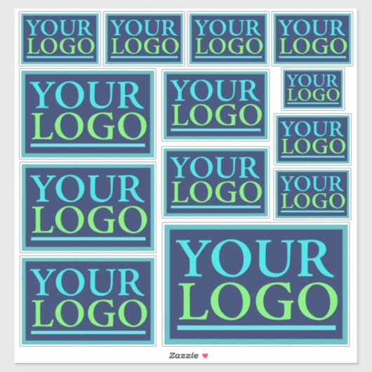 Ihr Logo hier, Geschäftsname Promo, DIY 13-Größe Aufkleber (Blatt)