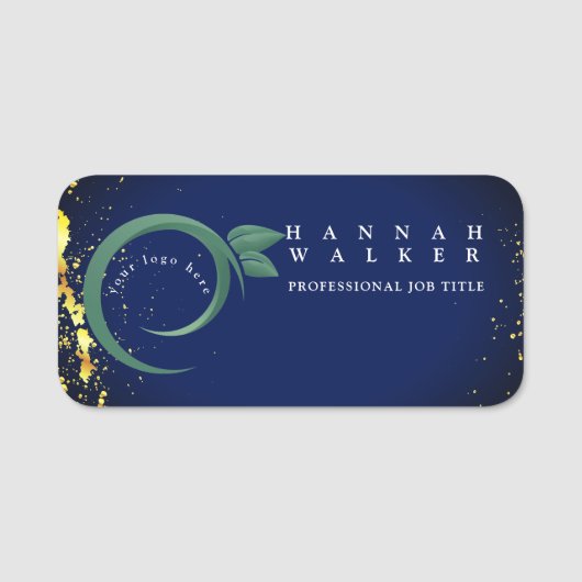 Ihr Logo hier, grün Namensschild (Vorderseite)