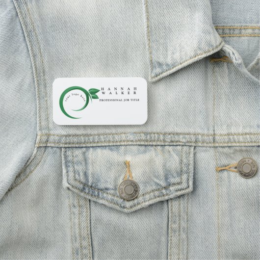 Ihr Logo hier, grün Namensschild (Beispiel)