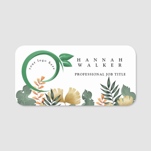 Ihr Logo hier, grün Namensschild (Vorderseite)