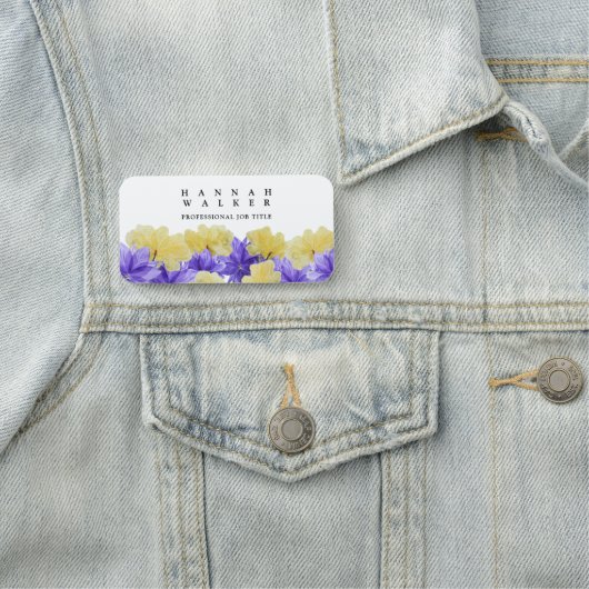 Ihr Logo hier, grüne Blume auf der Wiese Namensschild (Beispiel)