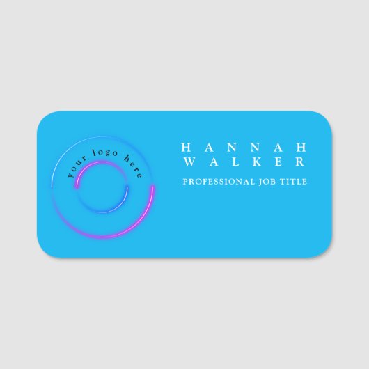 Ihr Logo hier, holografische Farbe Namensschild (Vorderseite)