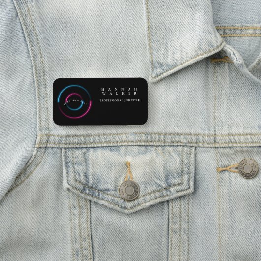 Ihr Logo hier, holografische Farbe Namensschild (Beispiel)