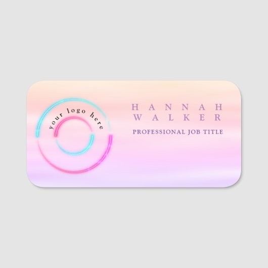 Ihr Logo hier, holografische Farbe Namensschild (Vorderseite)