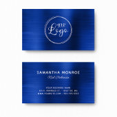 Ihr Logo hier Imitate Royal Navy Blue Ombre Foil Visitenkarte