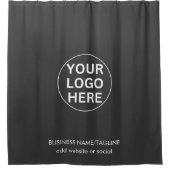 Ihr Logo hier ist "Clean Gray"-Geschäft Duschvorhang (Vorderseite)