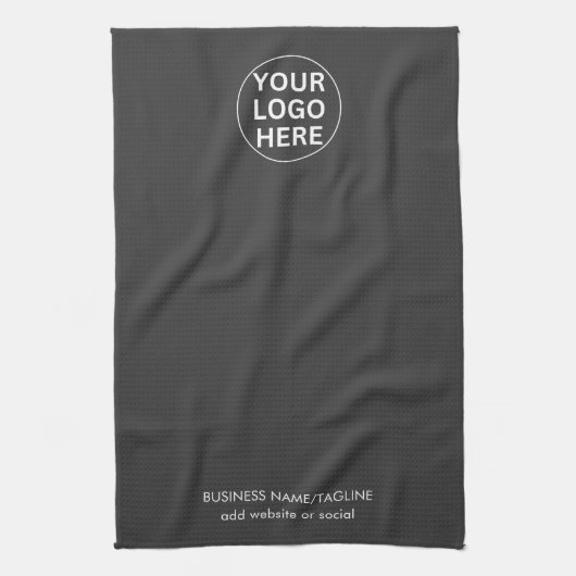 Ihr Logo hier ist "Clean Gray"-Geschäft Geschirrtuch (Vertikal)