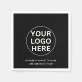 Ihr Logo hier ist die Berufliche Schwarz-Weiß-Mark Serviette (Vorderseite)