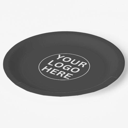 Ihr Logo hier l Company Event Werbemarke Pappteller (Schrägansicht)