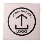 Ihr Logo hier Minimalistisch Beruflich rosa Fliese (Vorderseite)