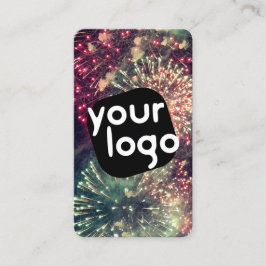 Ihr Logo hier Modern Custom QR Code Fireworks Visitenkarte