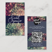Ihr Logo hier Modern Custom QR Code Fireworks Visitenkarte (Vorne/Hinten)