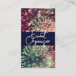 Ihr Logo hier Modern Custom QR Code Fireworks Visitenkarte
