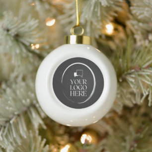 Ihr Logo hier Modern Keramik Kugel-Ornament