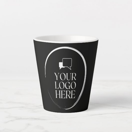 Ihr Logo hier Modern Milchtasse (Vorderseite)
