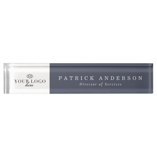 Ihr Logo hier Modern Namensschild Namensplakette (Vorderseite)