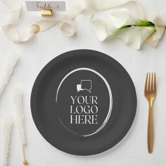 Ihr Logo hier Modern Pappteller (Hochzeit)