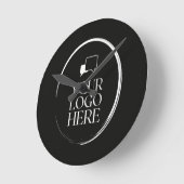 Ihr Logo hier Modern Runde Wanduhr (Winkel)