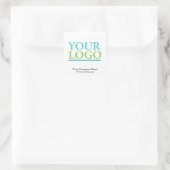 Ihr Logo hier, Name & Website-Promotion Quadratischer Aufkleber (Tasche)