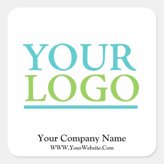 Ihr Logo hier, Name & Website-Promotion Quadratischer Aufkleber (Vorderseite)
