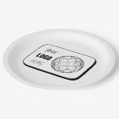 Ihr Logo hier Pappteller (Schrägansicht)