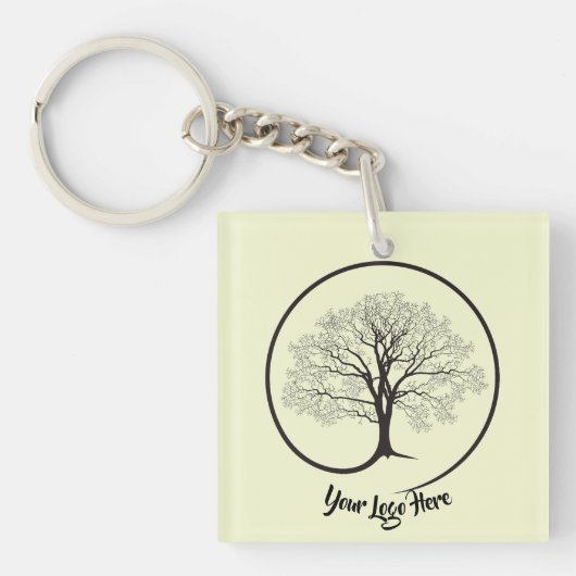 Ihr Logo hier - Personalisieren - Monogrammname Schlüsselanhänger (Vorderseite)