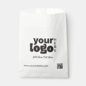 Ihr Logo Hier QR-Code Modern Minimal Einfach Geschenktütchen (Vorderseite)