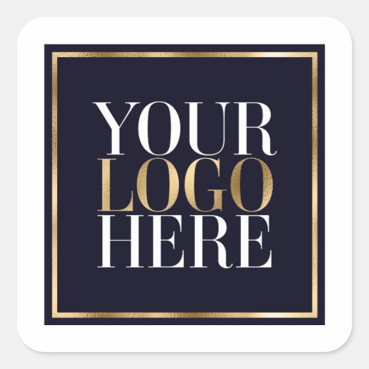 Ihr Logo hier Quadratischer Aufkleber (Vorderseite)