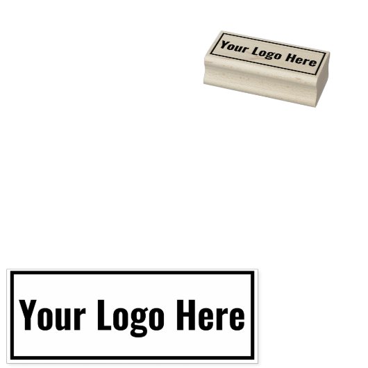 Ihr Logo hier Rectangle Rubber Briefmarke Gummistempel (Stempel)