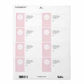 Ihr Logo hier Rosa Versandmarken (Vorne)