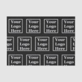 Ihr Logo hier Schwarz und Weiß Seidenpapier (Vorderseite)