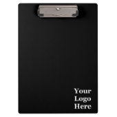 Ihr Logo hier Schwarze Vorlage Klemmbrett (Vorderseite)