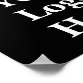 Ihr Logo hier Schwarze Vorlage Poster (Ecke)