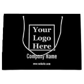 Ihr Logo hier Schwarzweiß Große Geschenktüte (Vorderseite)