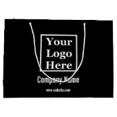 Ihr Logo hier Schwarzweiß Große Geschenktüte (Rückseite)