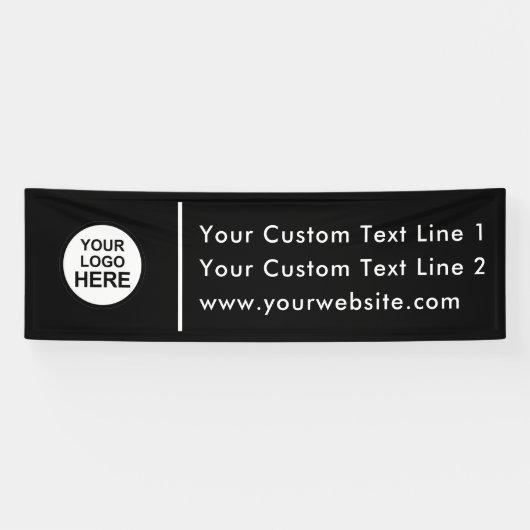 Ihr Logo hier - Schwarzweißbanner Banner (Horizontal)